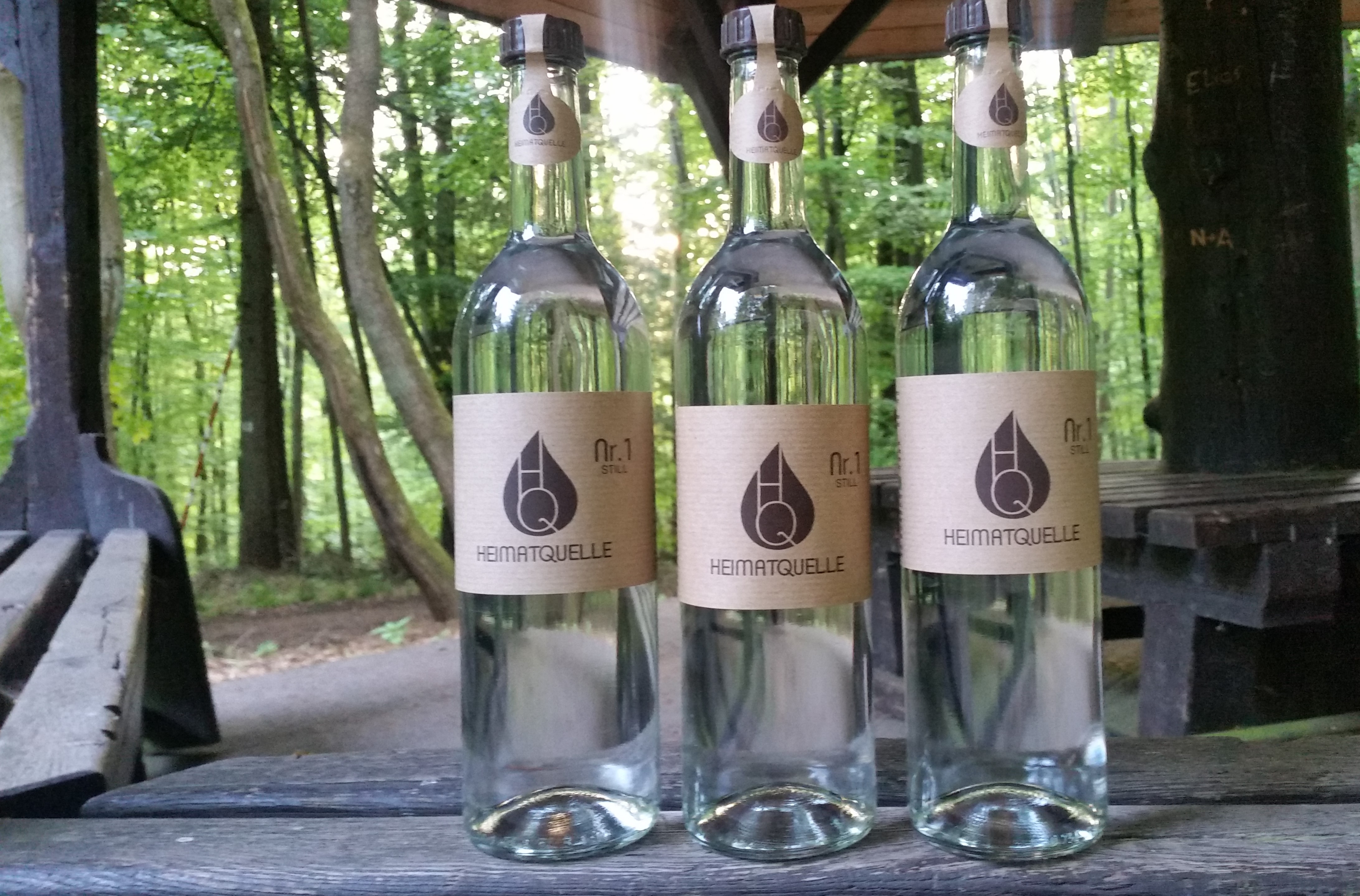 3 Wasserflaschen von Heimatquelle